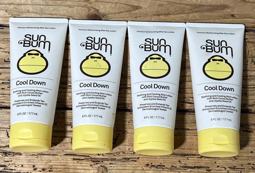 Sun Bum COOL DOWN Premium Moisturizing After Sun Lotion - 6 Fl Oz Pack Of 4